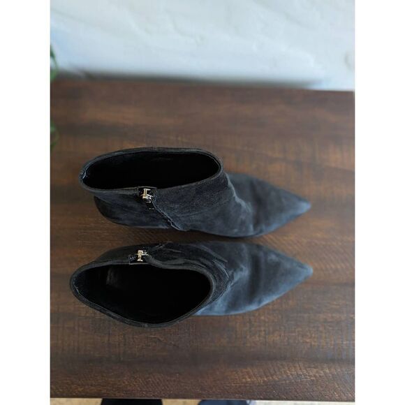 Marc Fisher Black Suede Block Heeled Booties - Size 7.5 - Picture 6 of 9